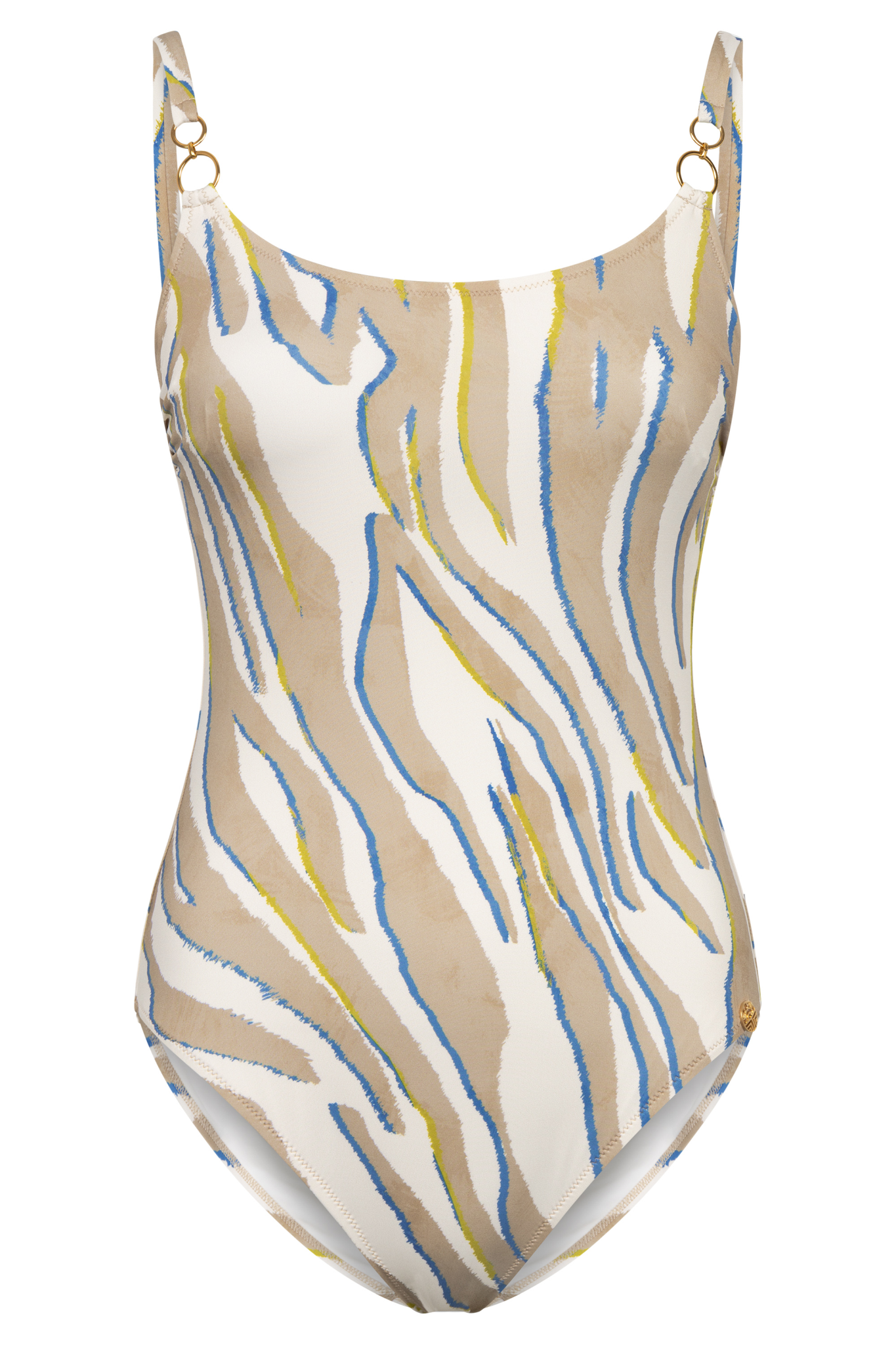 Féraud Swimsuit front view in Zebra