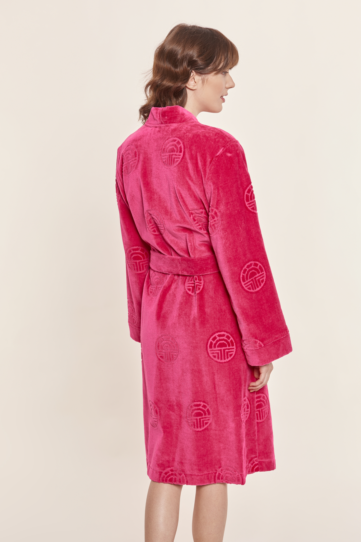 Féraud Robe back view in Pink