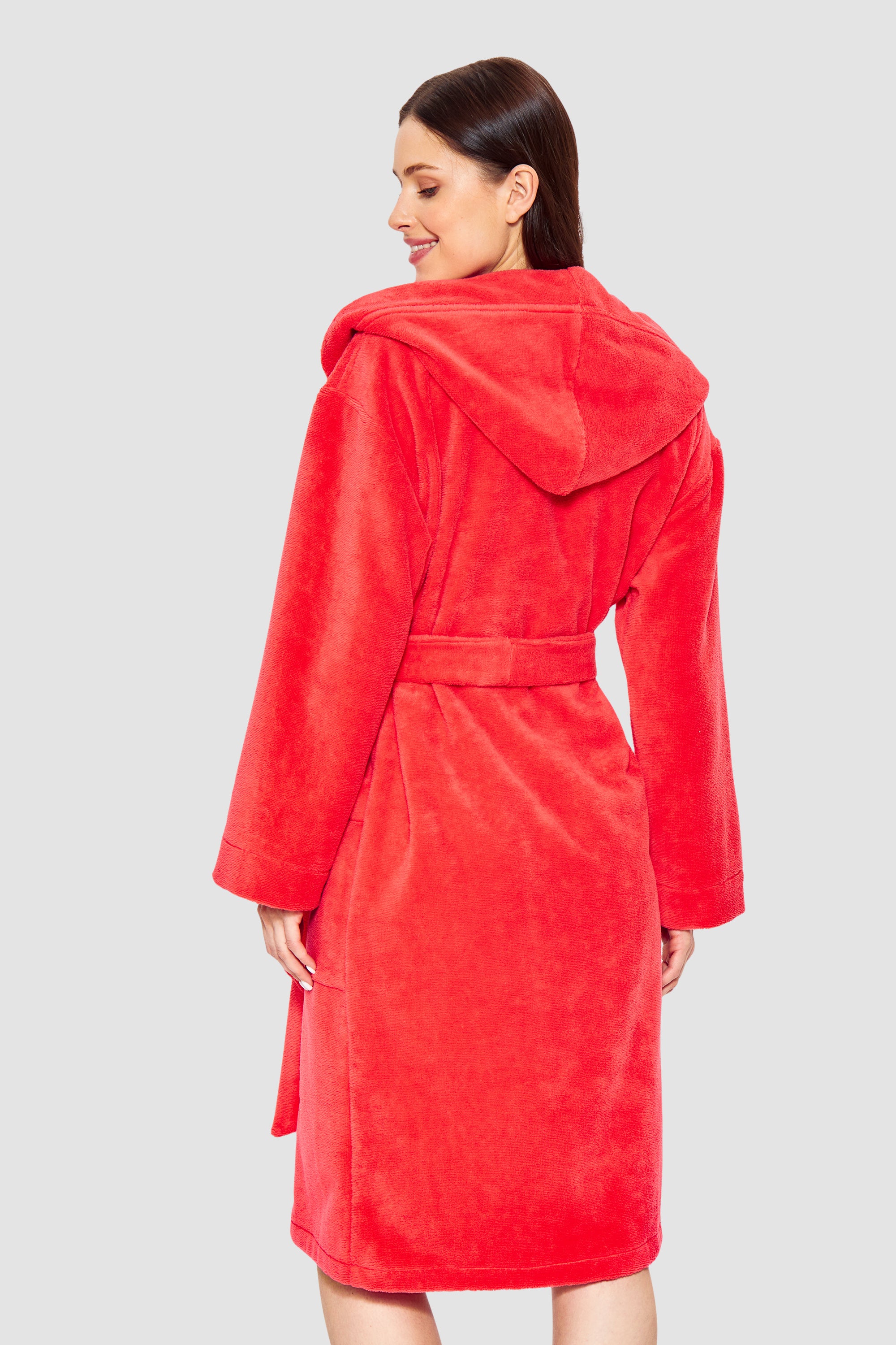 Feraud Robe, 1/1 Sleeve, Wrap-Around, Hooded, P (3881737) Coralle