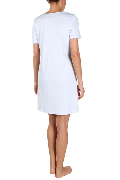 Feraud Night Dress, 1/2 Sleeve, Round Neck, Interlock (3883006) Bleu