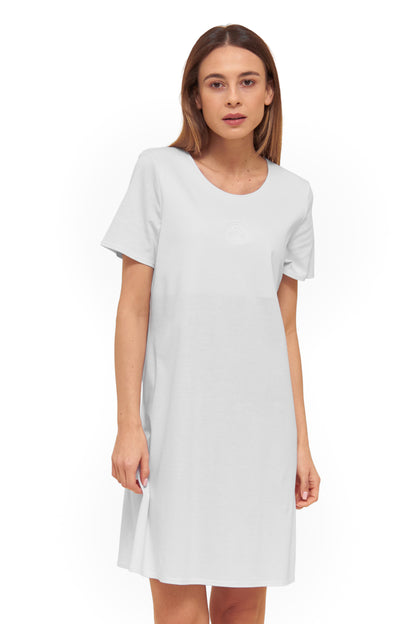Feraud Night Dress, 1/2 Sleeve, Round Neck, Interlock (3883006) Bleu