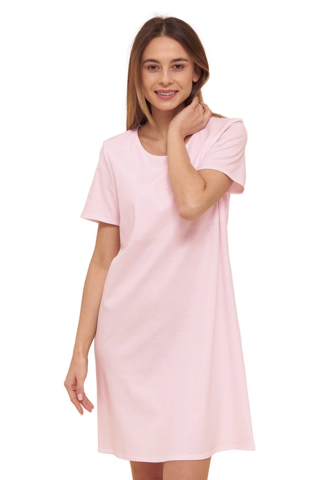 Feraud Night Dress, 1/2 Sleeve, Round Neck, Interlock (3883006) Rose