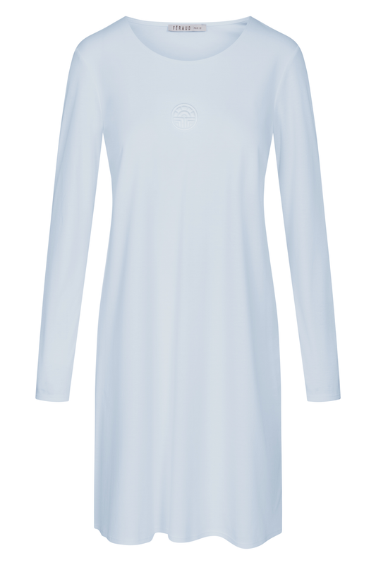 Féraud Nightgown front view in Bleu