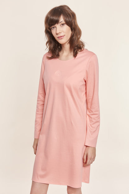 Feraud Night Dress, 1/1 Sleeve, Round Neck Interlock (3883011) Coralle