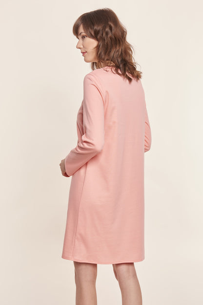 Feraud Night Dress, 1/1 Sleeve, Round Neck Interlock (3883011) Coralle