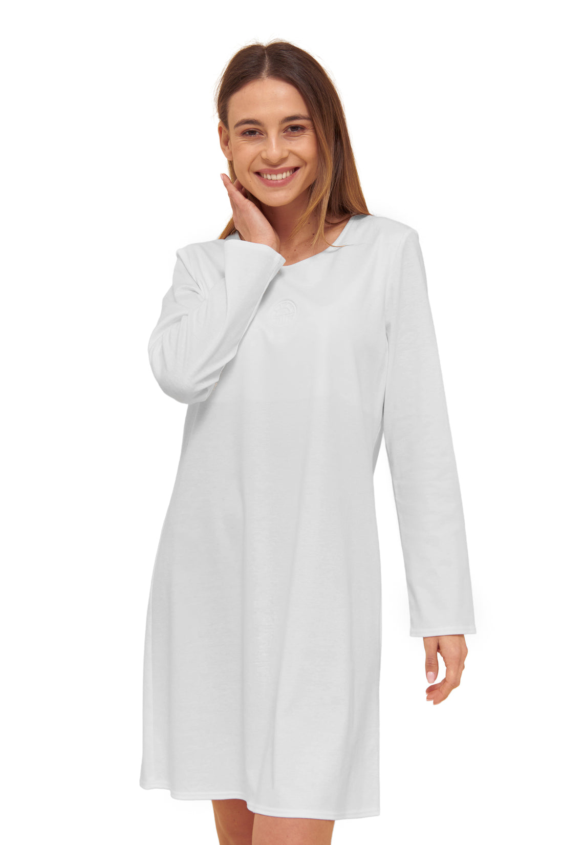 Feraud Night Dress, 1/1 Sleeve, Round Neck Interlock (3883011) Champagner