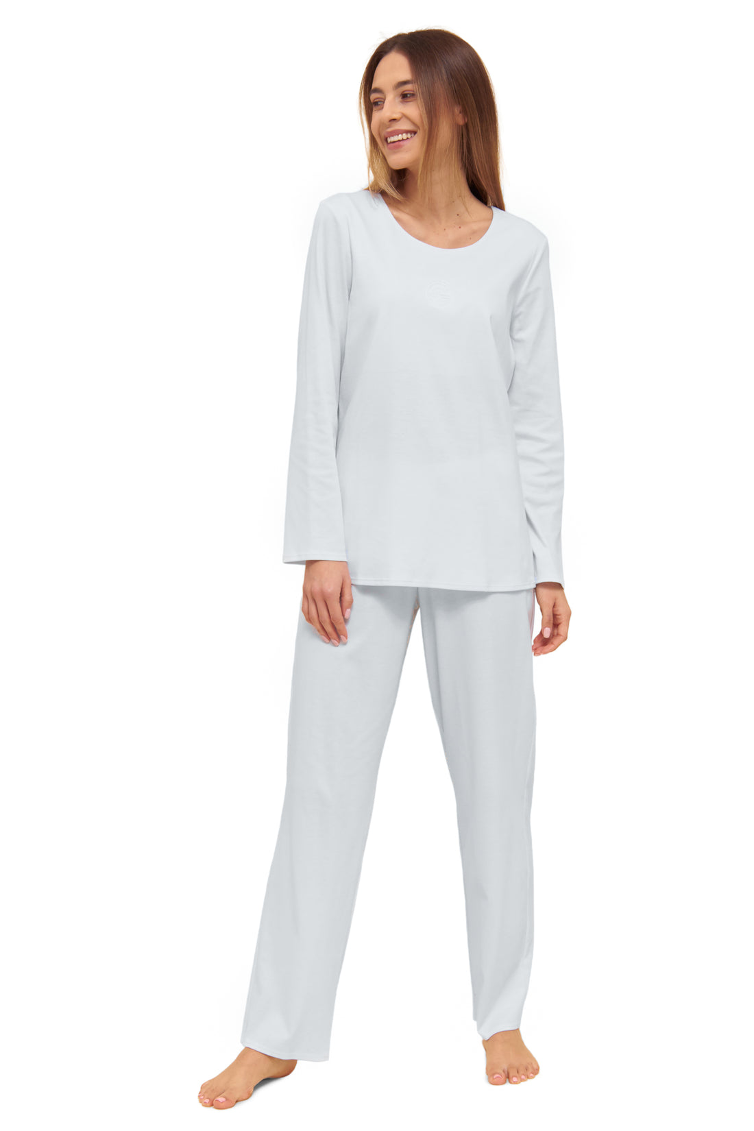 Feraud Pajama, 1/1 Sleeve, Pants 1/1, Round Neck In (3883013) Bleu