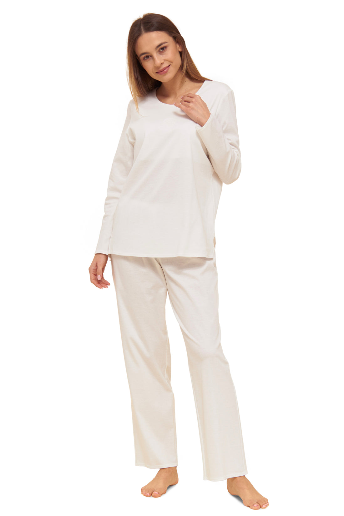 Feraud Pajama, 1/1 Sleeve, Pants 1/1, Round Neck In (3883013) Champagner