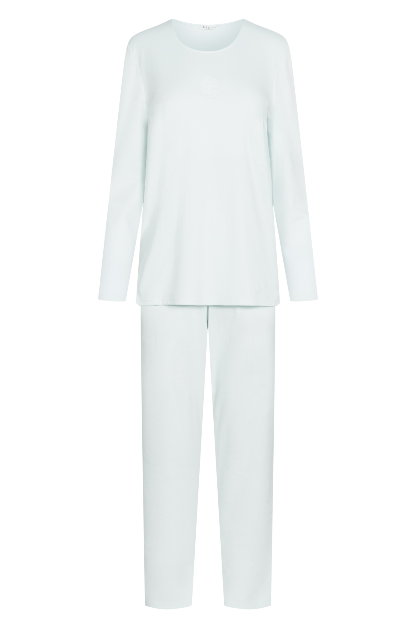 Féraud Pyjamas front view in Light Jade
