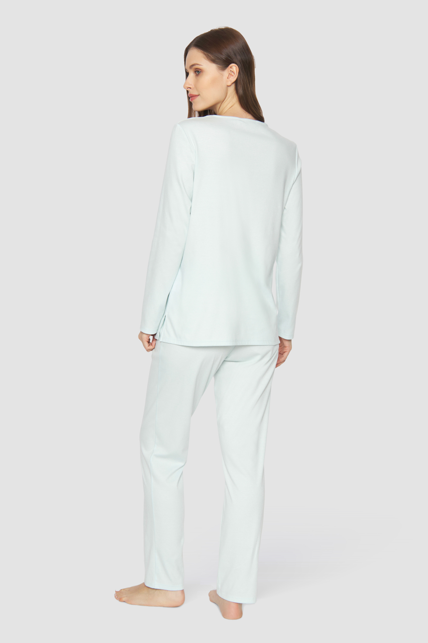 Féraud Pyjamas back view in Light Jade