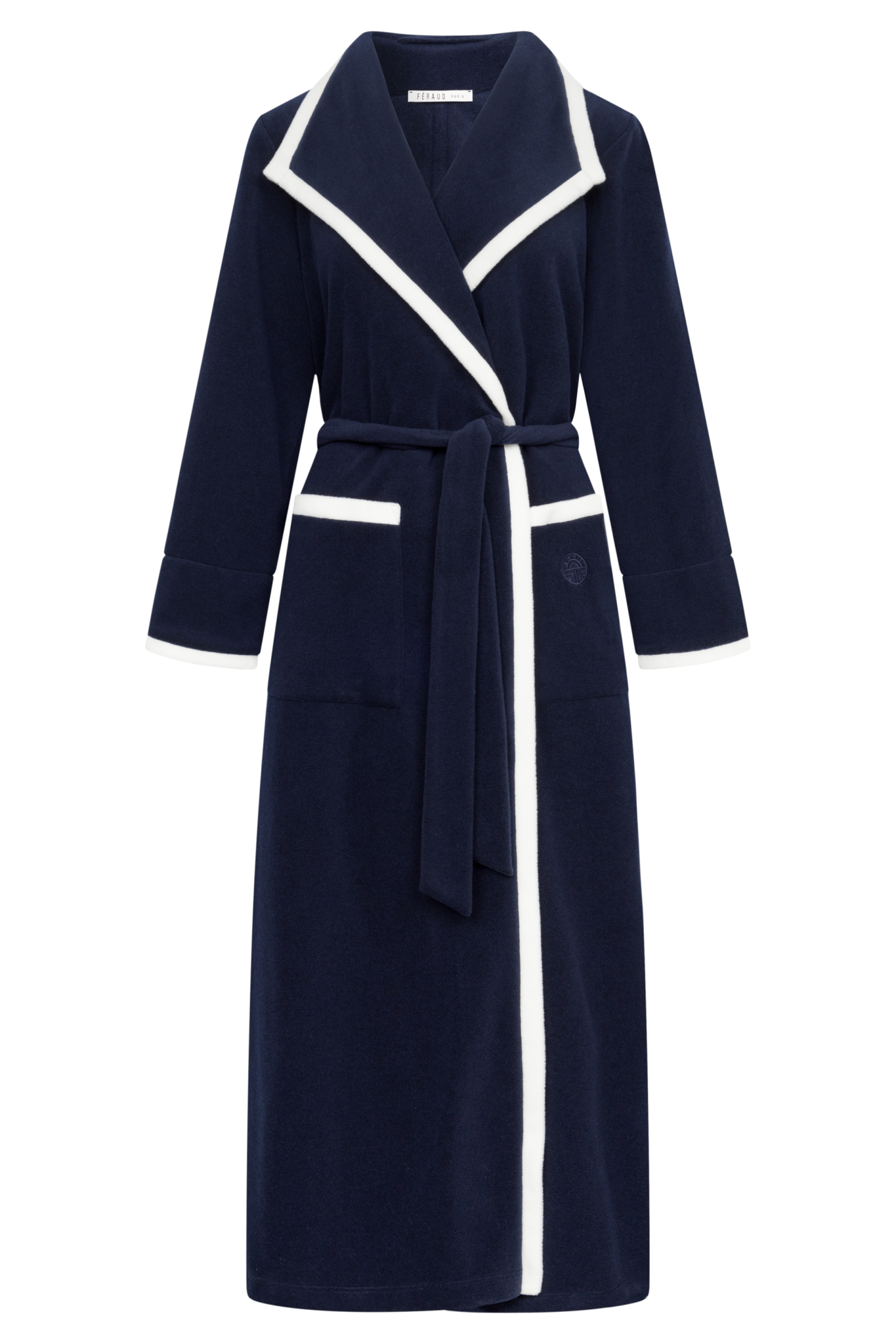 Féraud Robe front view in Navy