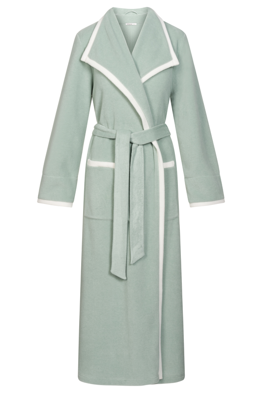 Féraud Robe front view in Milky Green