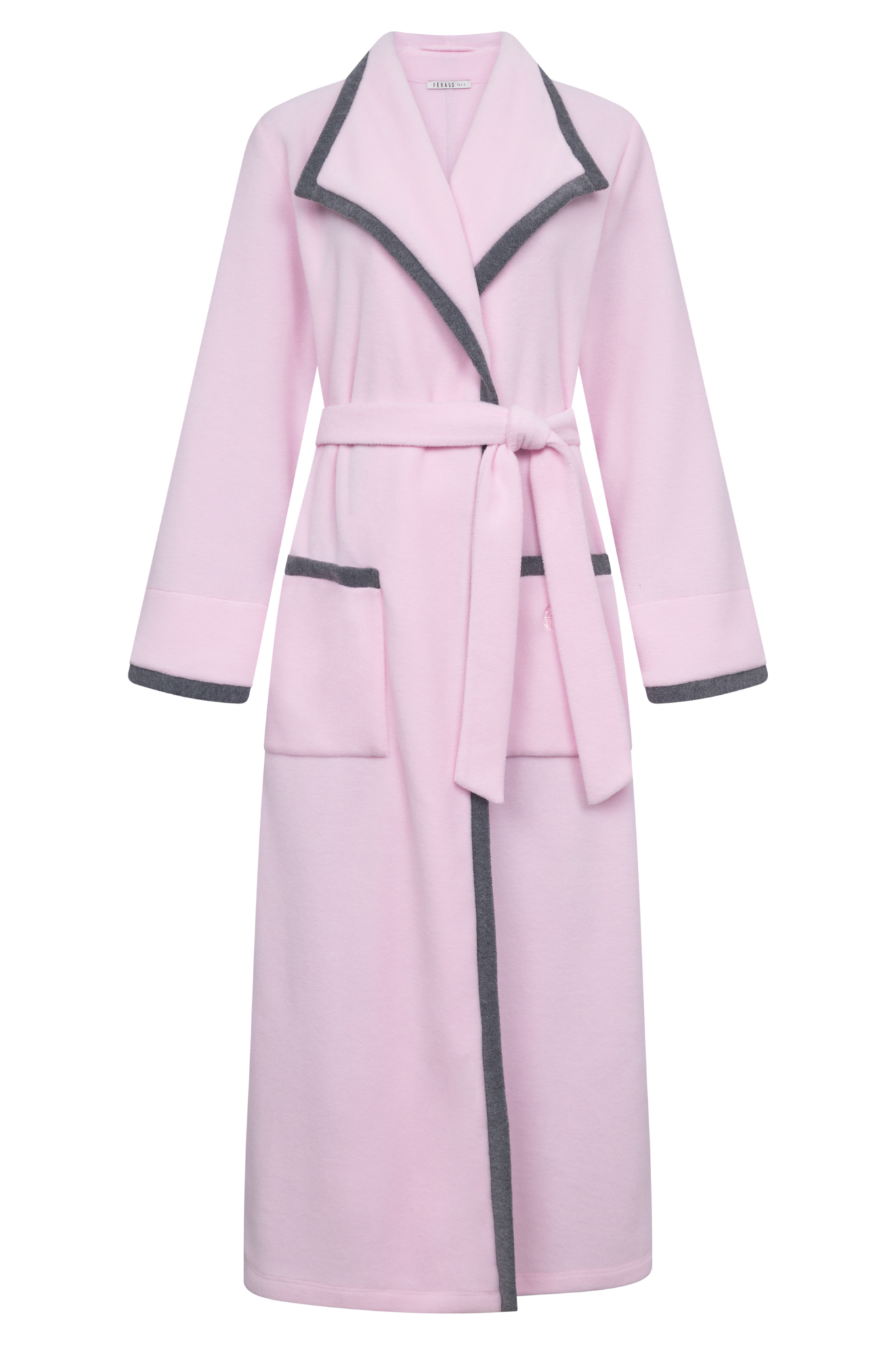 Féraud Robe front view in Pale Rose