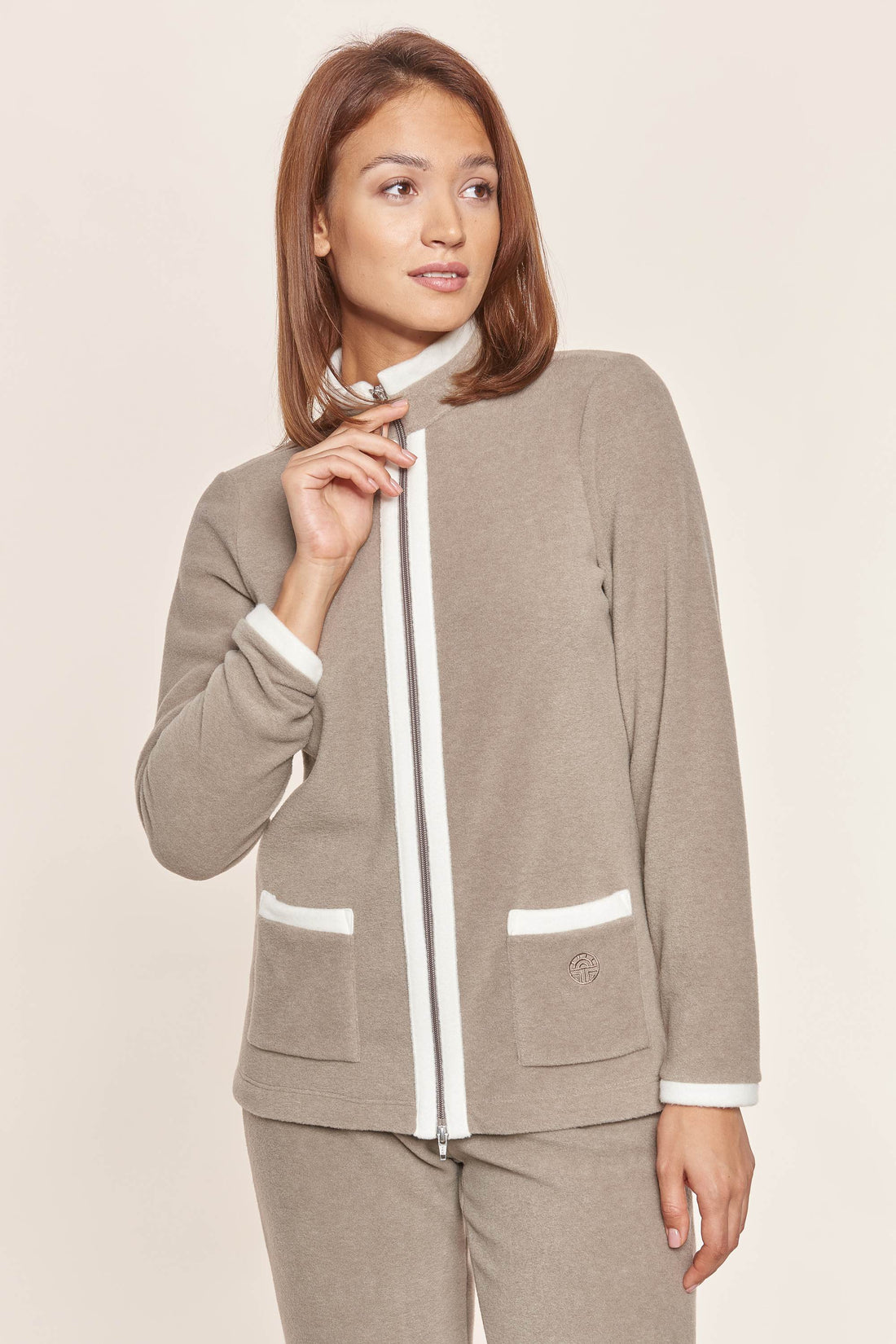 Feraud Lounge Suit, 1/1 Sleeve, Pants 1/1, Zipper, Pocke (3883158) Greige