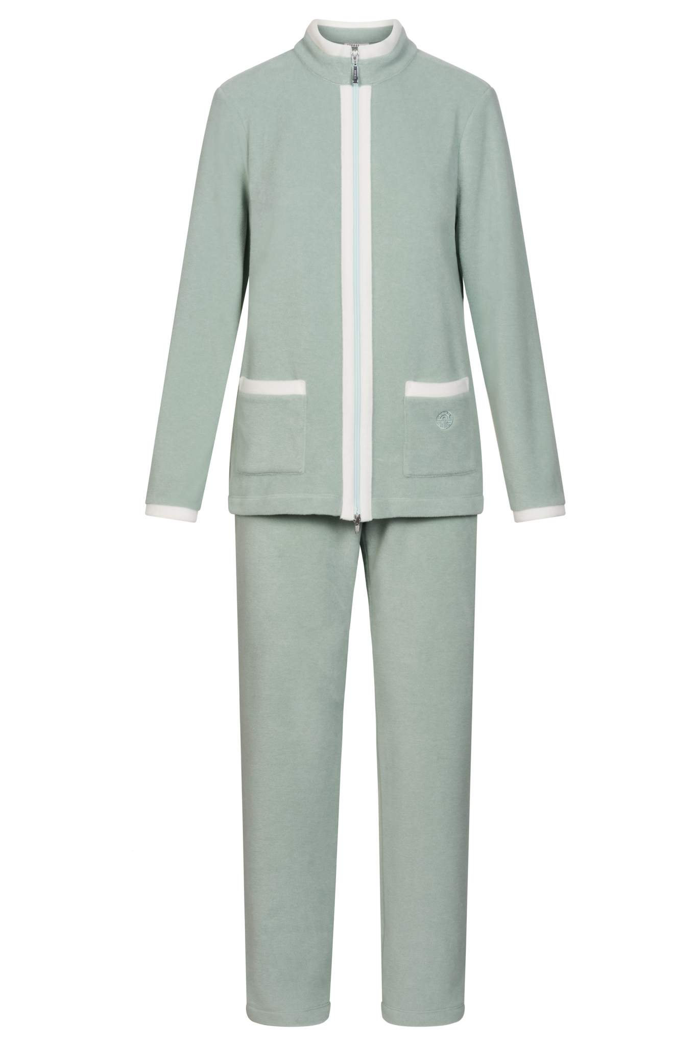 Féraud Lounge Set front view in Milky Green