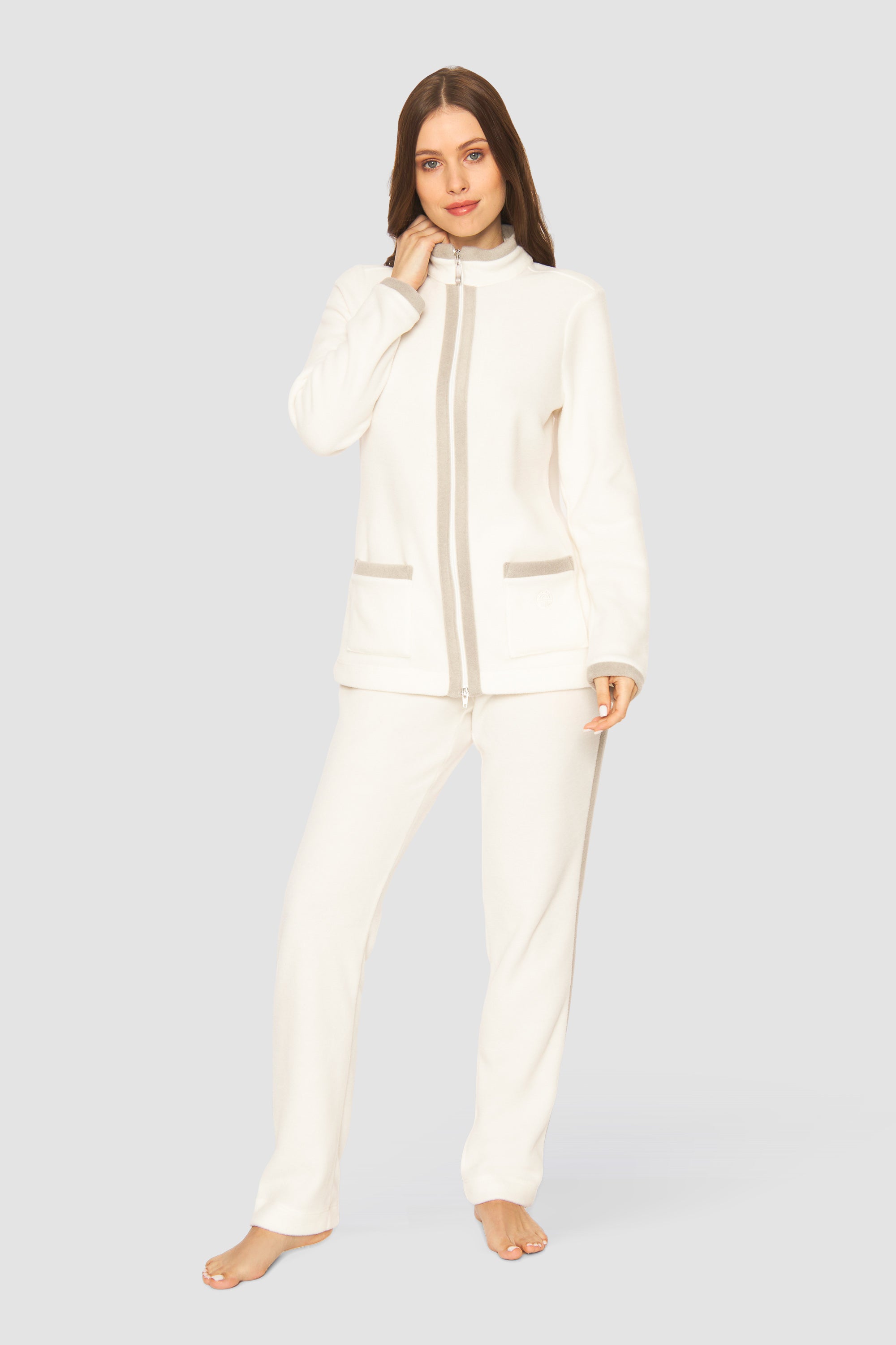 Feraud Lounge Suit, 1/1 Sleeve, Pants 1/1, Zipper, Pocke (3883158) Ivory
