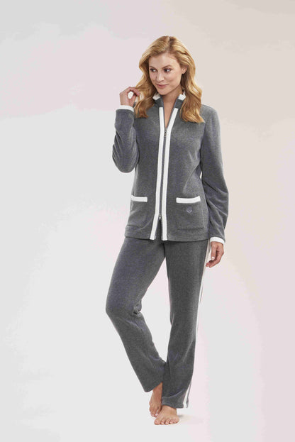 Feraud Lounge Suit, 1/1 Sleeve, Pants 1/1, Zipper, Pocke (3883158) Heather Dark Grey