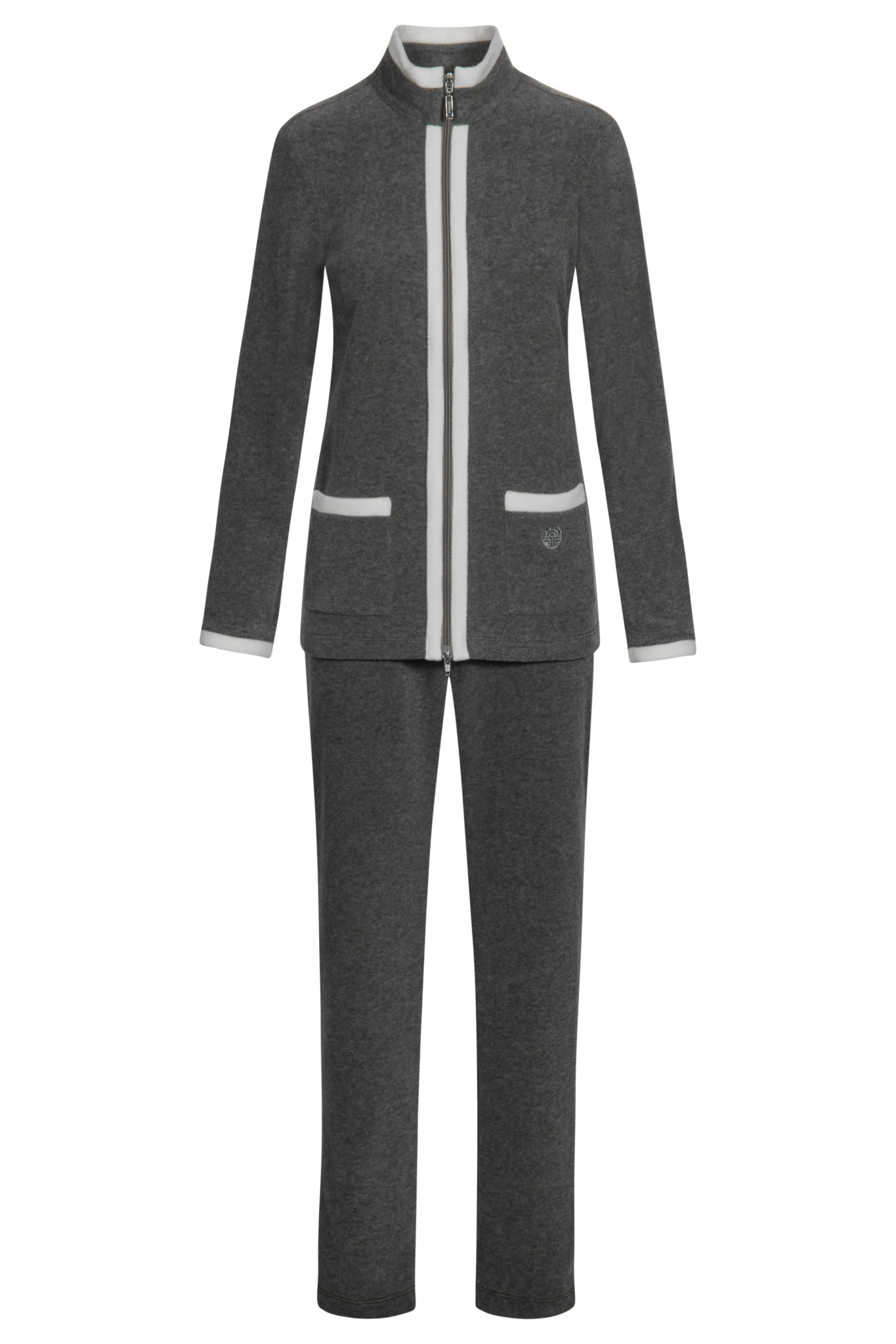 Féraud Lounge Set front view in Heather Dark Grey