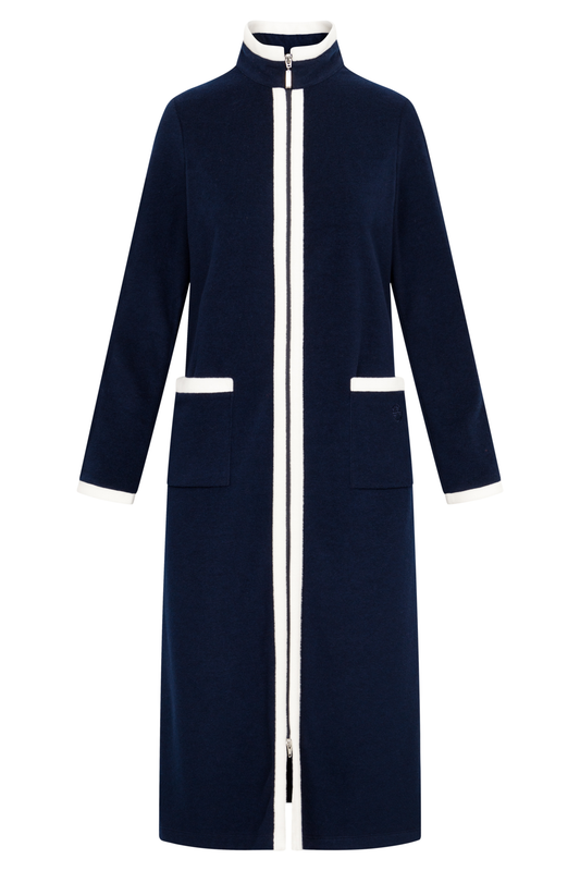 Féraud Robe front view in Navy