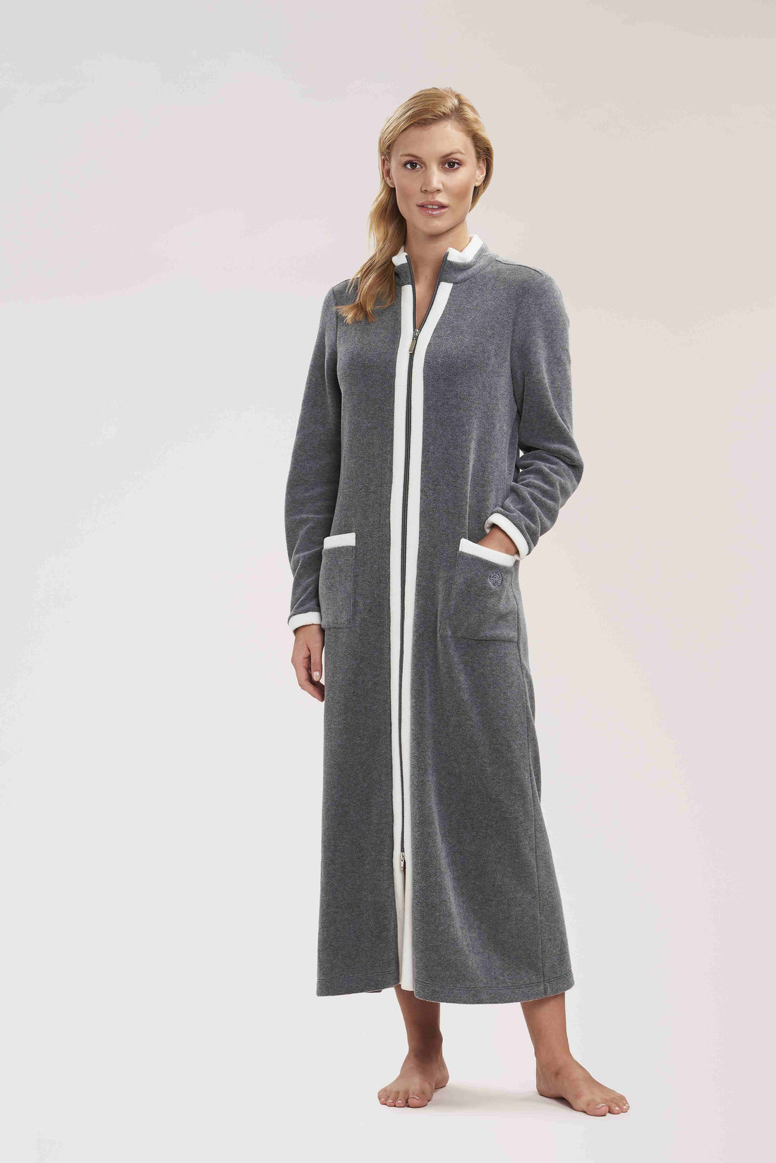 Feraud Robe, 1/1 Sleeve, Zipper Fleece, Nos (3883170) Heather Dark Grey
