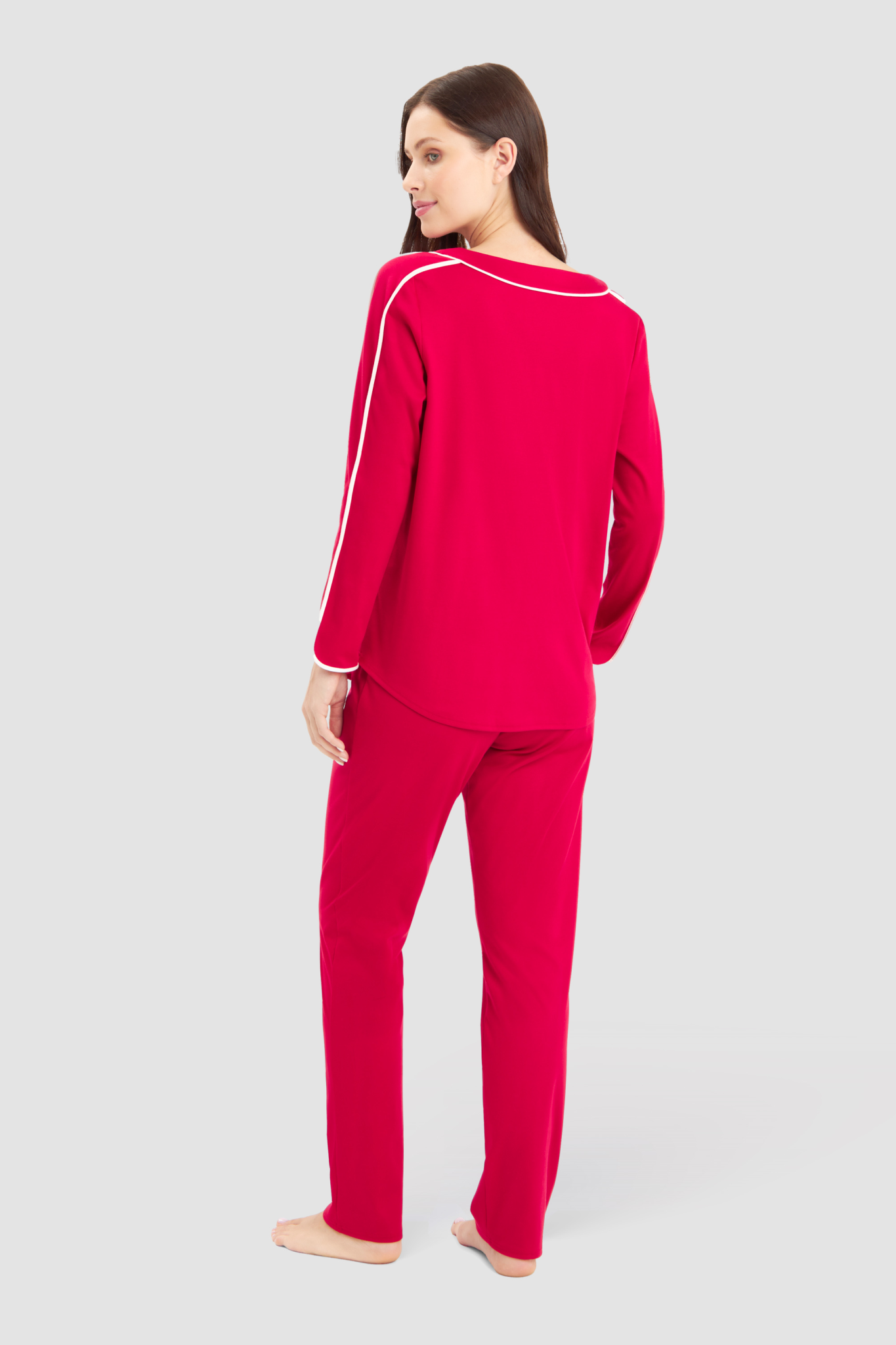 Féraud Pyjamas back view in Raspberry