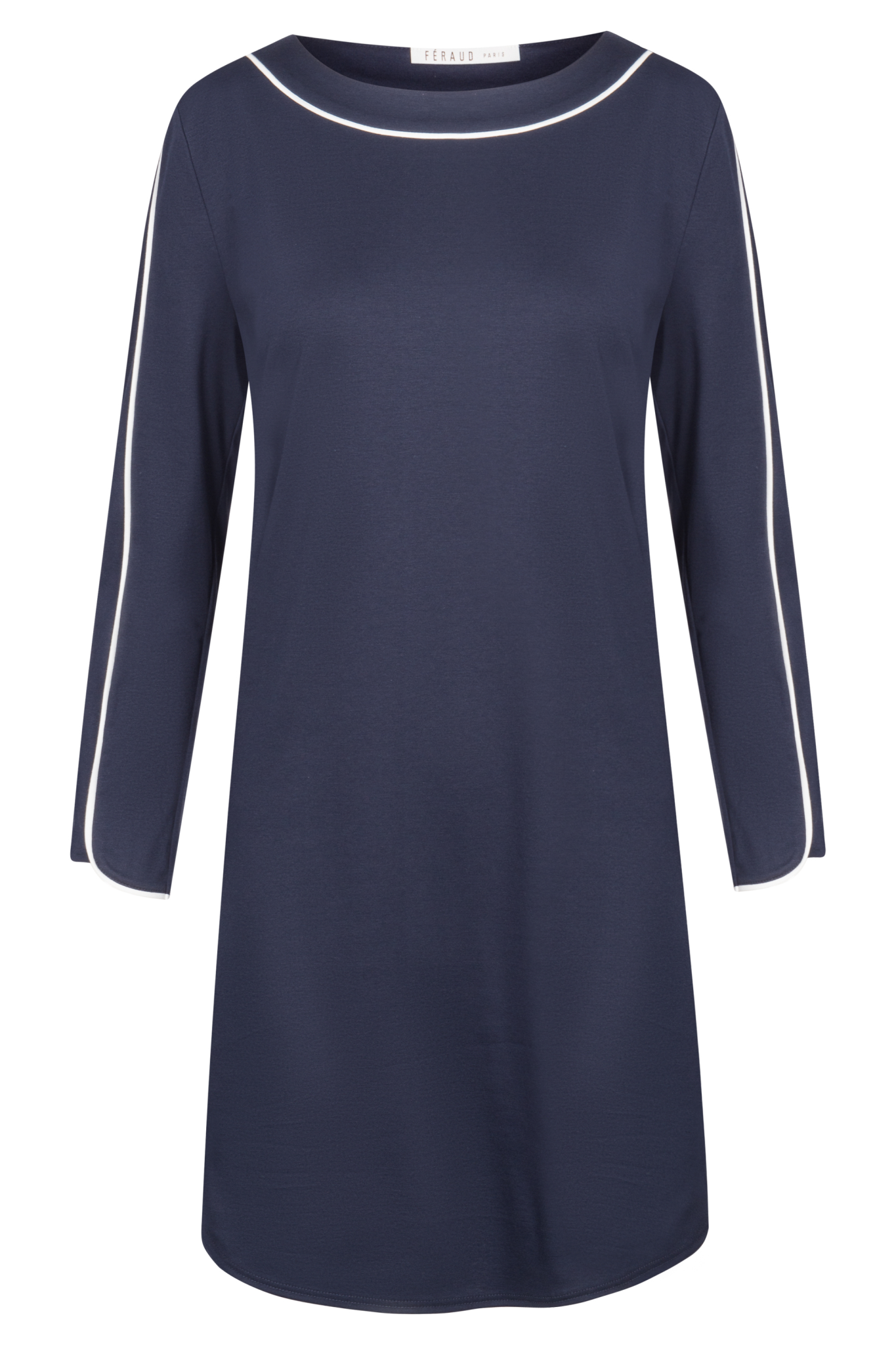 Féraud Nightgown front view in Navy