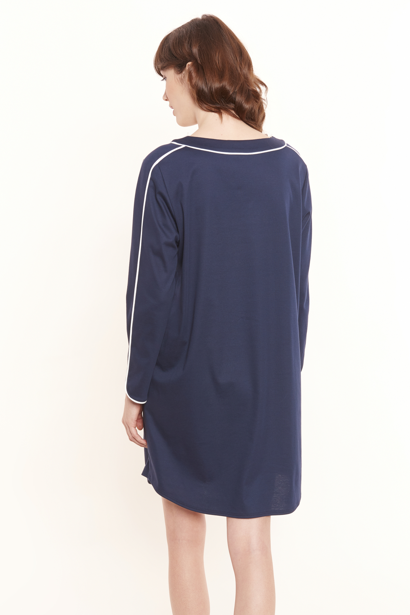 Féraud Nightgown back view in Navy