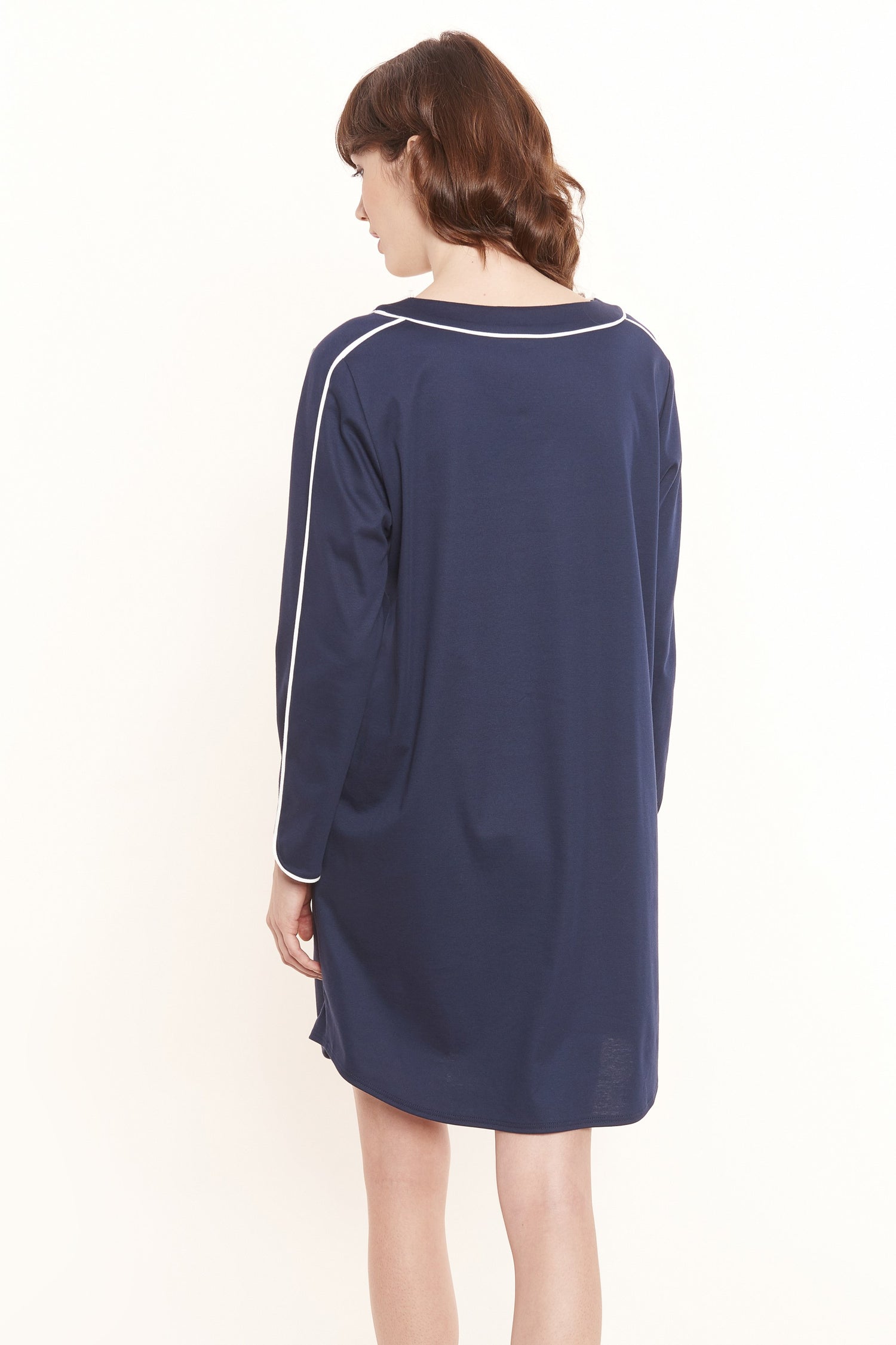 Feraud Night Dress, 1/1 Sleeve, Round Neck Pure Look (3883180) Navy