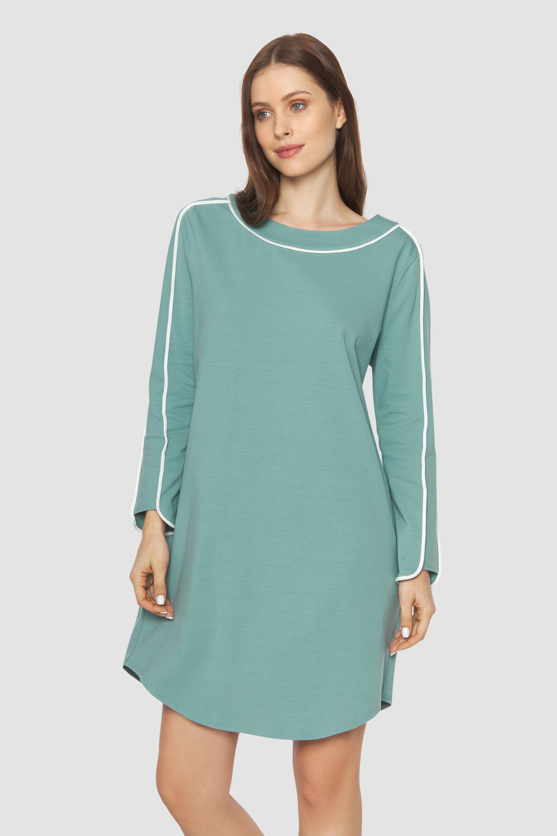 Feraud Night Dress, 1/1 Sleeve, Round Neck Pure Look (3883180) Dusty Jade