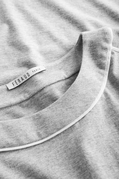 Feraud Night Dress, 1/2 Sleeve, Round Neck Pure Look (3884061) Heather Grey