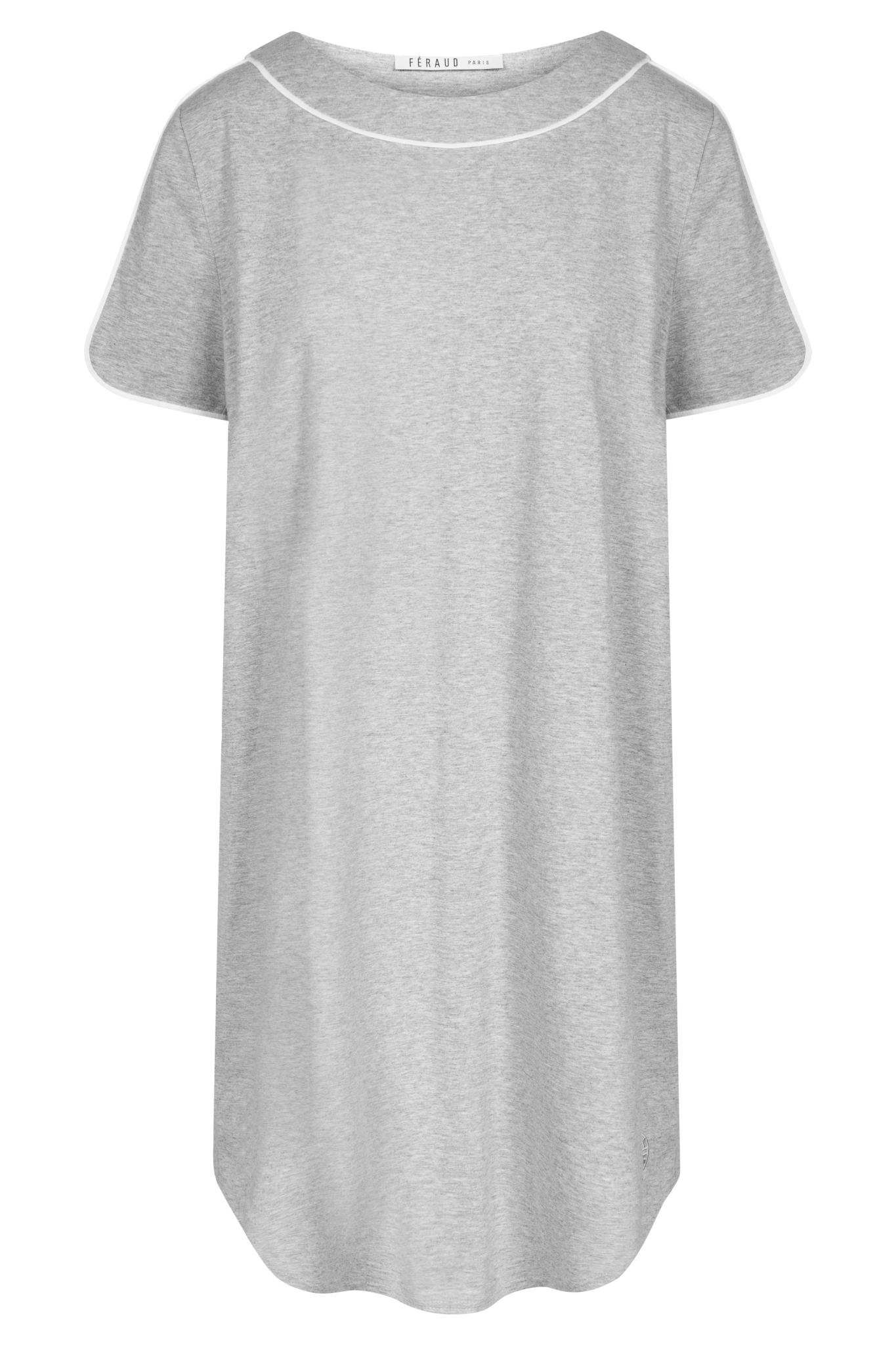 Féraud Nightgown front view in Heather Grey