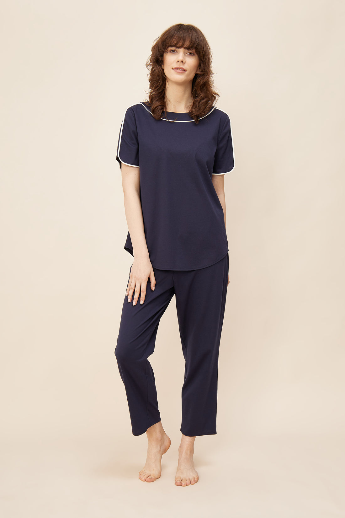 Feraud Pajama, 1/2 Sleeve, Pants 7/8, Round Neck Pu (3884072) Navy