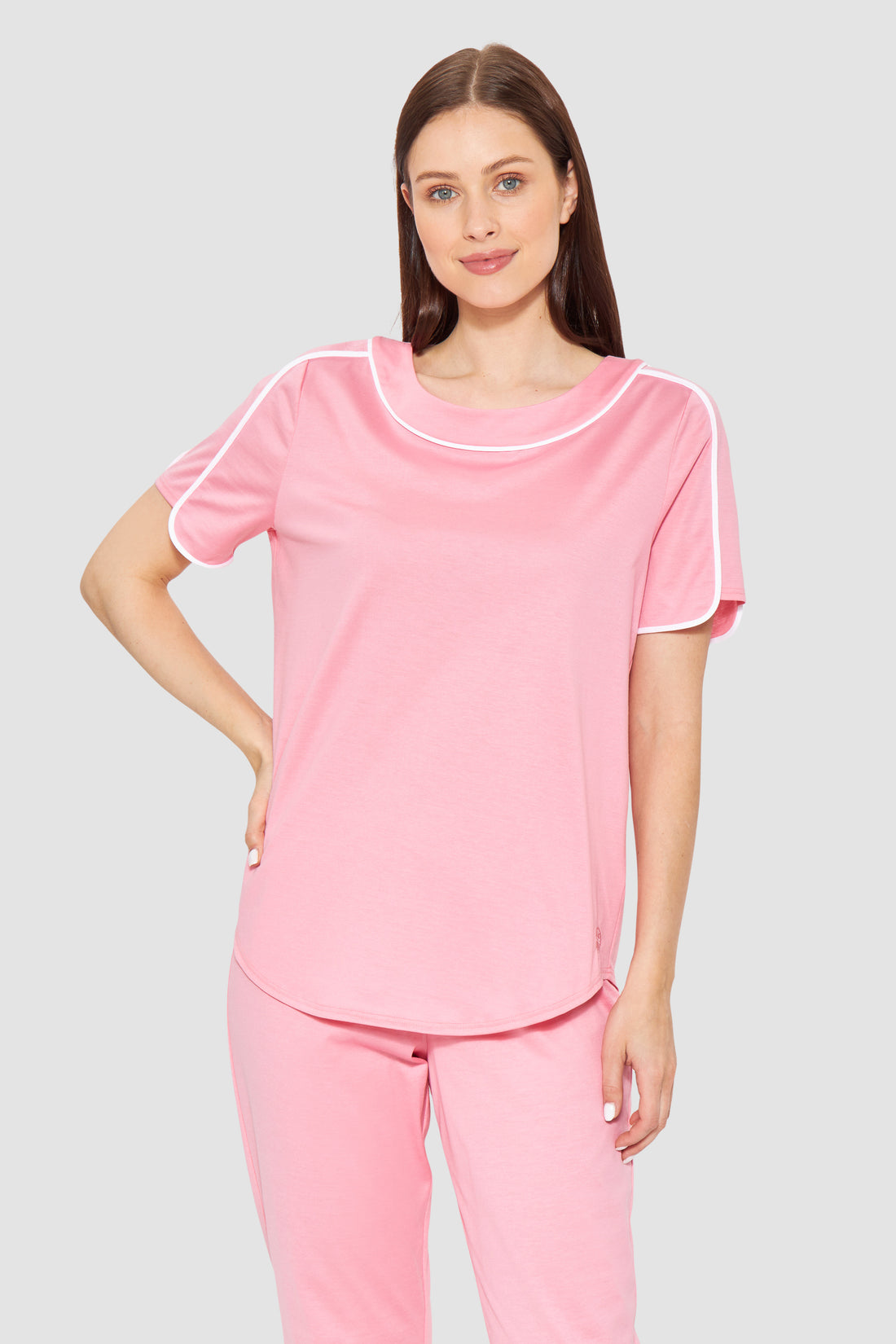 Feraud Pajama, 1/2 Sleeve, Pants 7/8, Round Neck Pu (3884072) Soft Pink