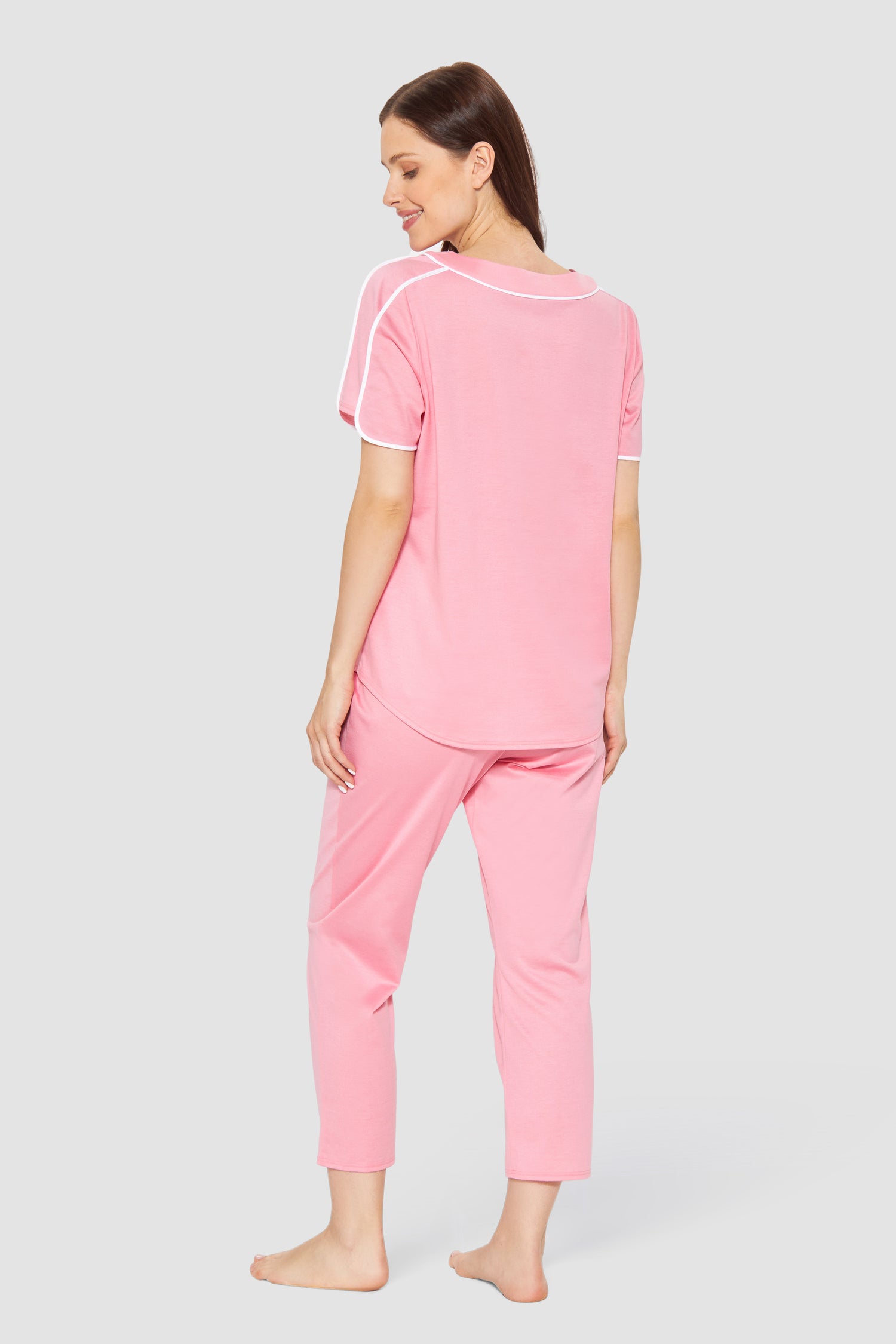 Feraud Pajama, 1/2 Sleeve, Pants 7/8, Round Neck Pu (3884072) Soft Pink