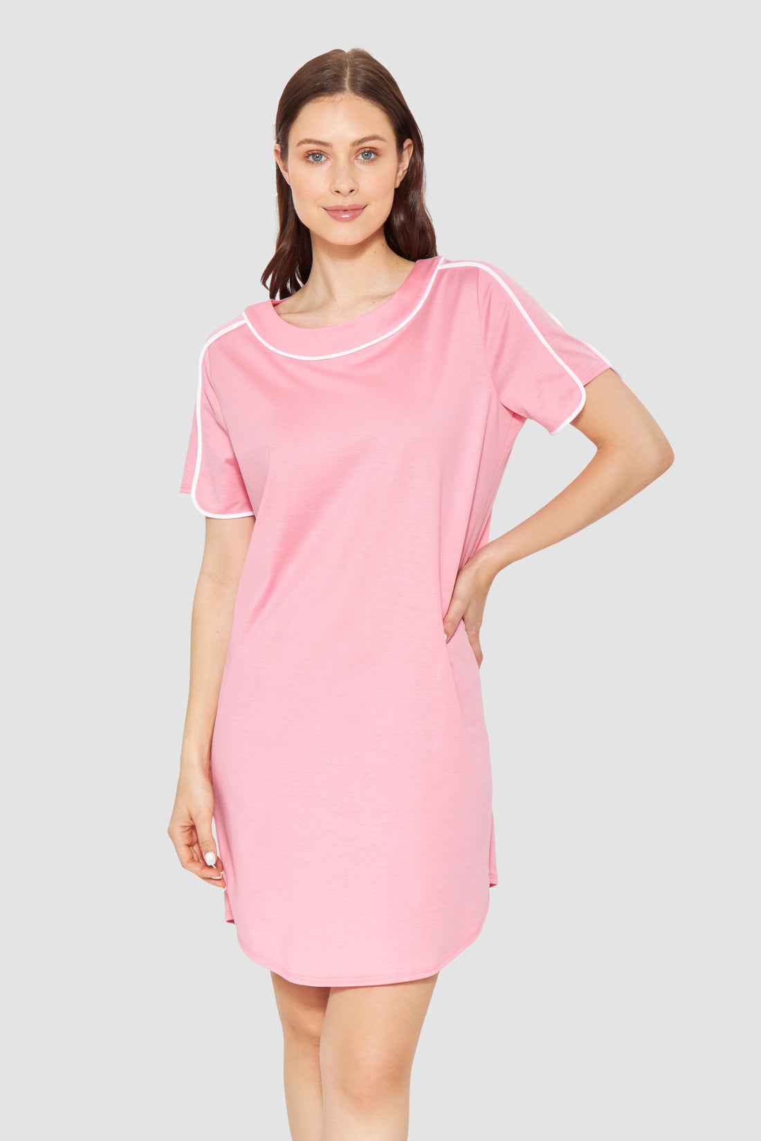 Feraud Night Dress, 1/2 Sleeve, Round Neck Pure Look (3884073) Soft Pink