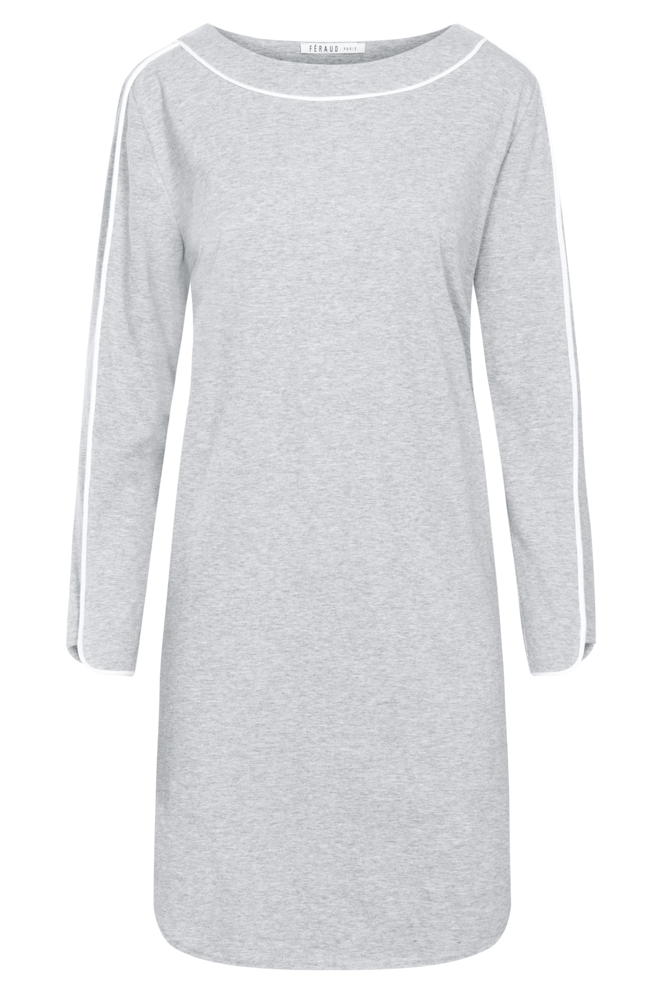 Féraud Nightgown front view in Heather Grey