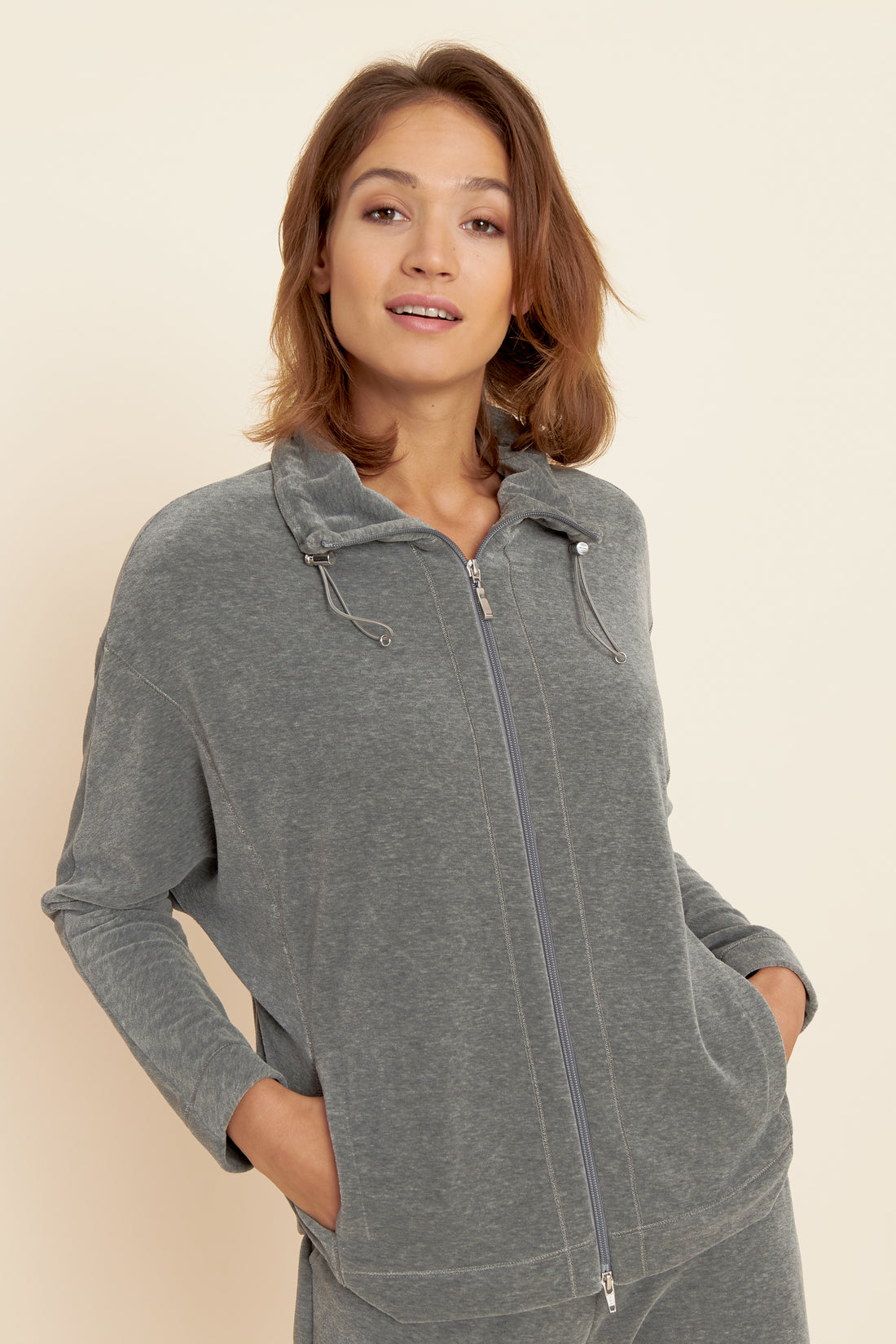 Feraud Lounge Suit, 1/1 Sleeve, Pants 1/1, Zipper, Pocke (3884138) Heather Dark Grey