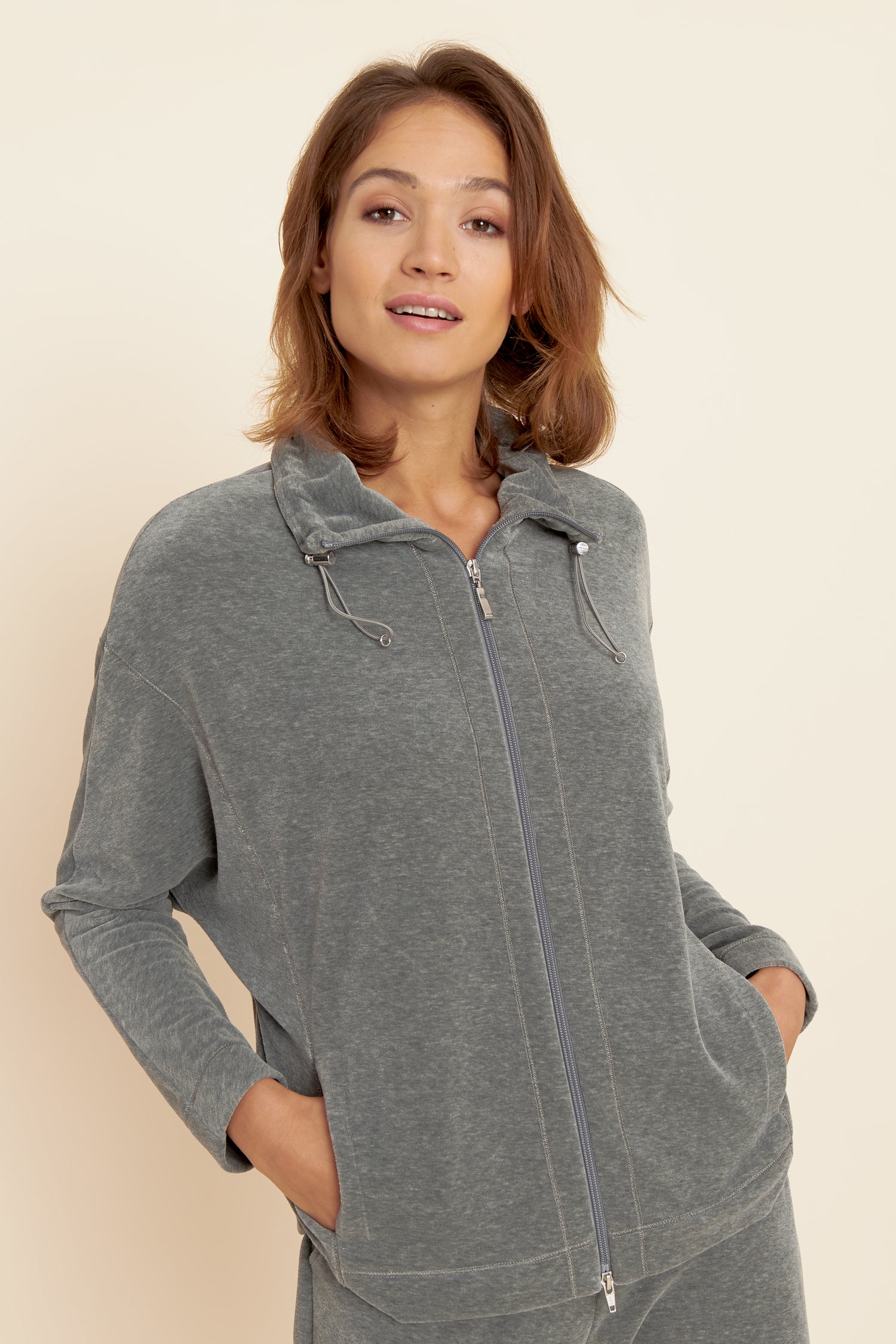 Feraud Lounge Suit, 1/1 Sleeve, Pants 1/1, Zipper, Pocke (3884138) Heather Dark Grey