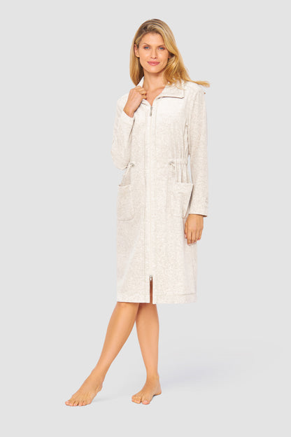 Feraud Robe, 1/1 Sleeve, Zipper, Pockets Heathe (3884139) Heather Nature