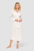 Féraud Robe on model in Heather Sand