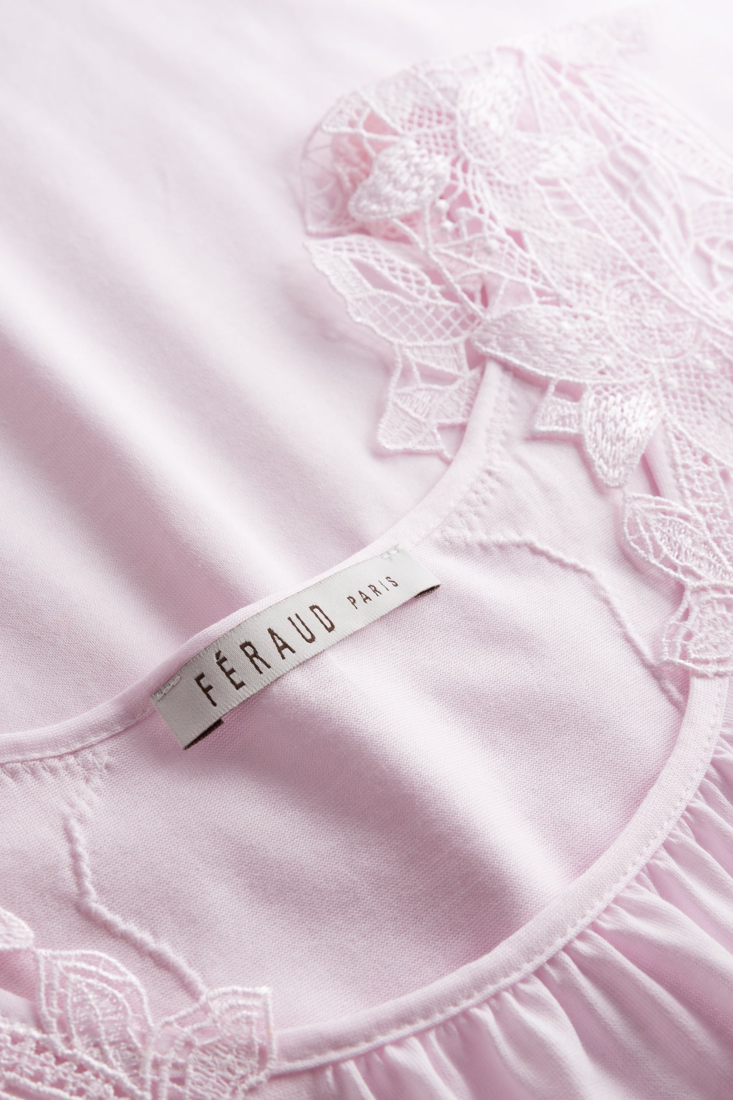 Feraud Night Dress, Overcut, Round Neck Romantic Lace (3884188) Rose
