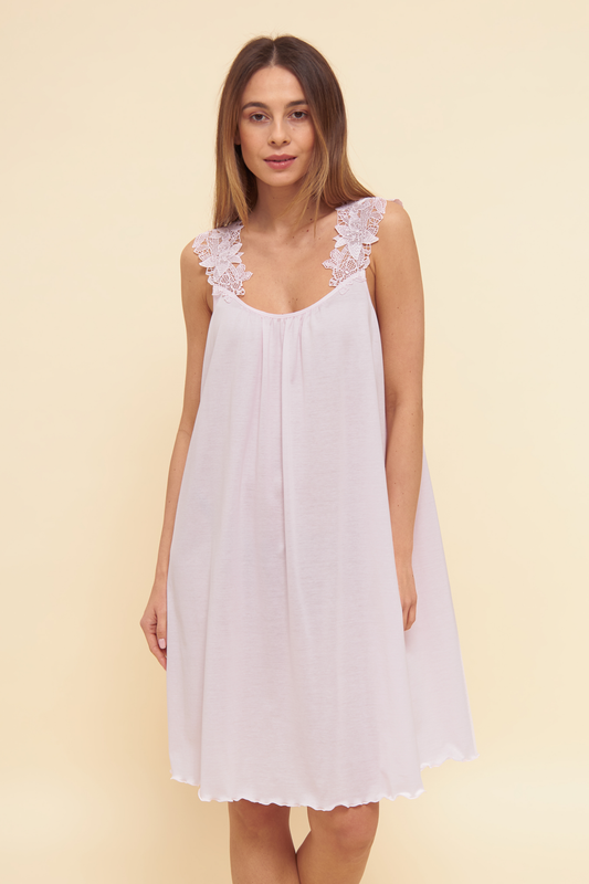 Féraud Nightgown on model in Rose