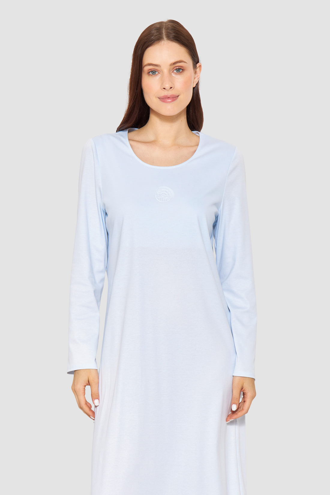 Feraud Night Dress,1/1 Sleeve, Round Neck Interlock (3884195) Bleu