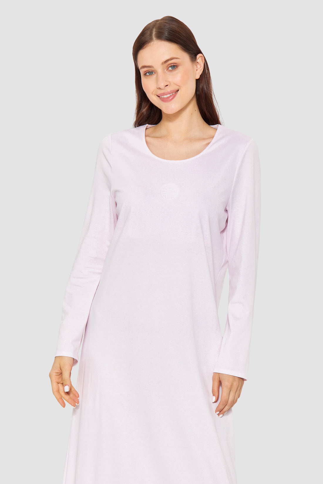 Feraud Night Dress,1/1 Sleeve, Round Neck Interlock (3884195) Rose