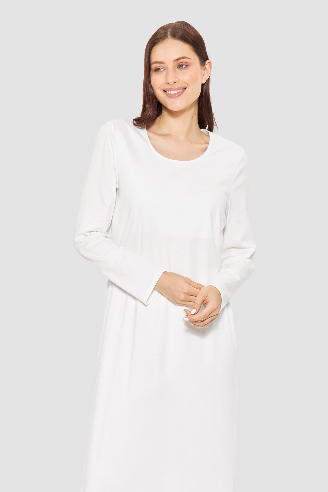 Feraud Night Dress,1/1 Sleeve, Round Neck Interlock (3884195) Champagner