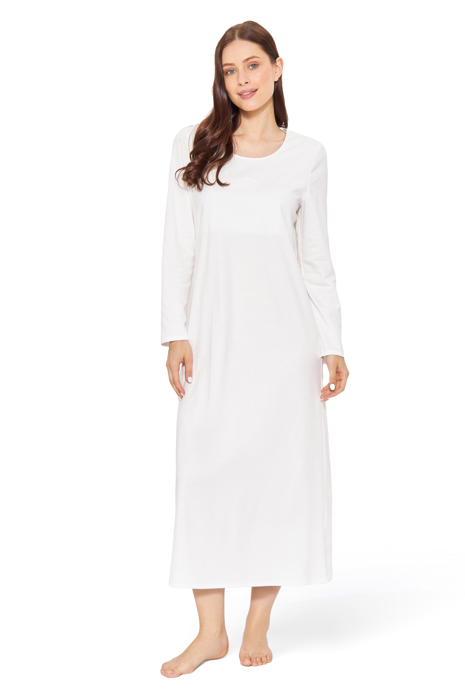 Feraud Night Dress,1/1 Sleeve, Round Neck Interlock (3884195) Champagner