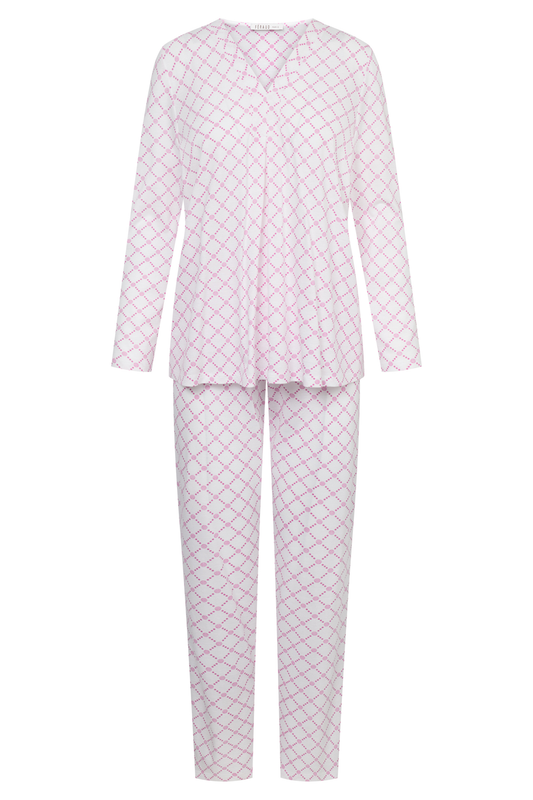Féraud Pyjamas front view in Logoprint Pink