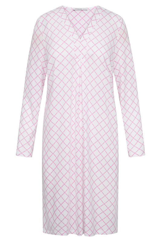 Féraud Nightgown front view in Logoprint Pink
