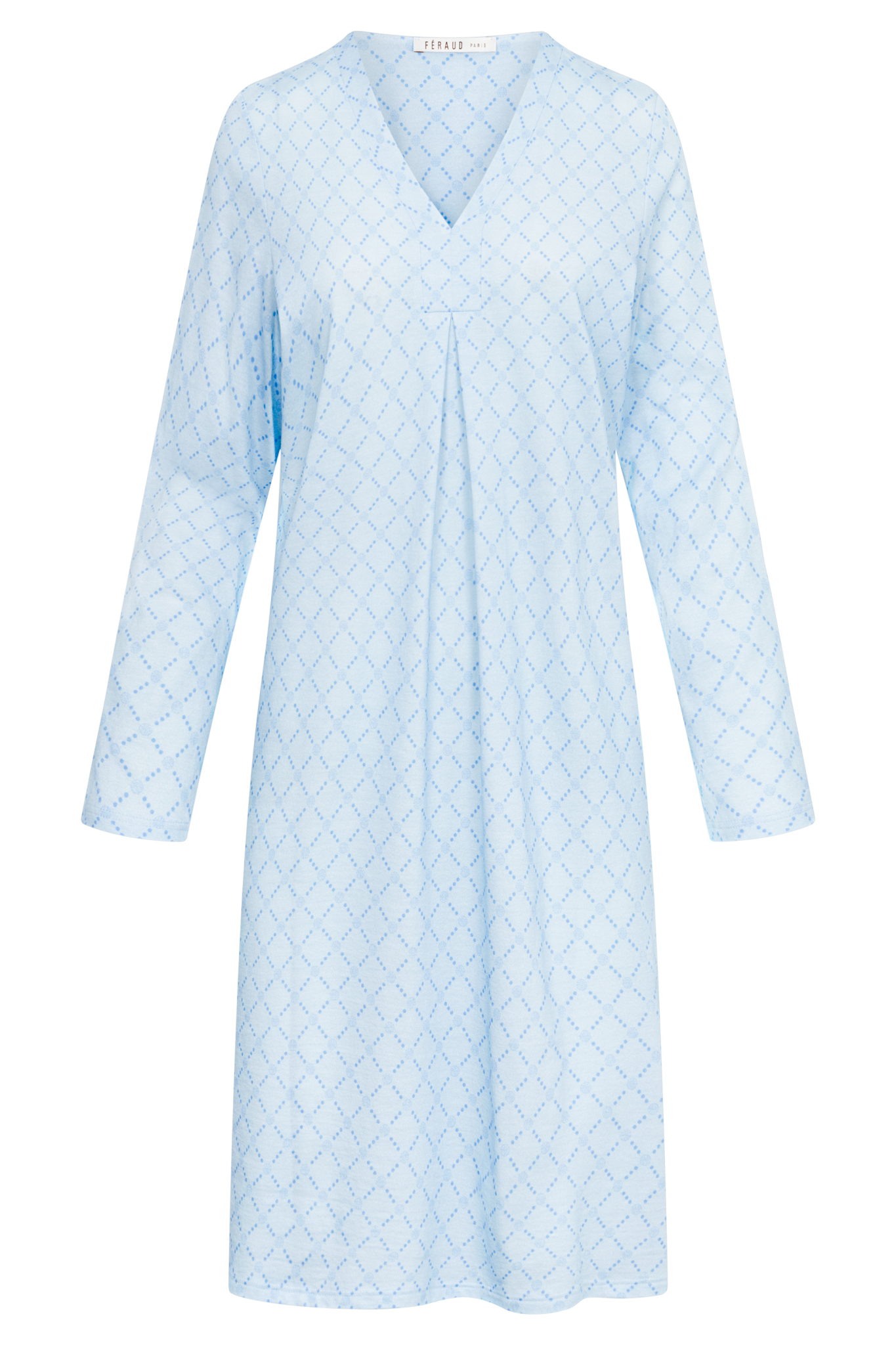 Féraud Nightgown front view in Logoprint Blue