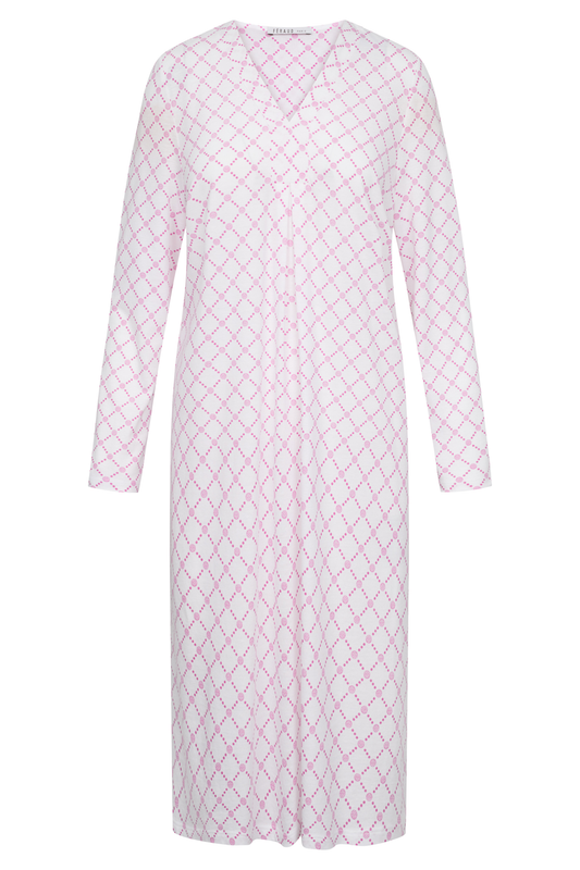Féraud Nightgown front view in Logoprint Pink